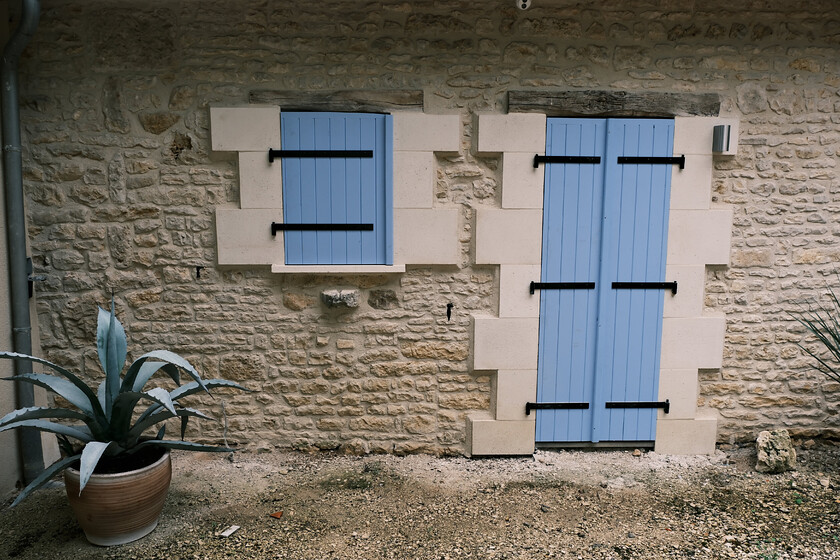 Traditional shutters in Charente 16500 
 Traditional style shutters at property renovation in Charente, 16500.